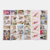 Nana Floral Letters 30 Verticale foto Collage Pink Theedoek (Horizontaal)