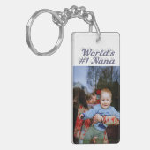 Nana foto grijze Moederdag Sleutelhanger (Voorkant Links)