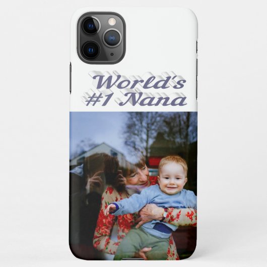Nana foto grijze tekst iPhone case Hoesje (Achterkant)