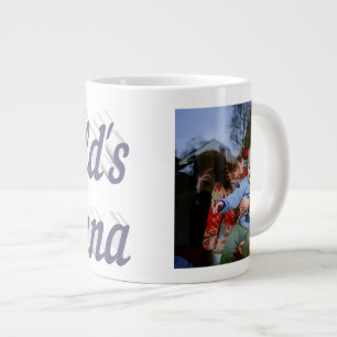 Nana foto grijze tekstgigantische koffie-mok grote koffiekop