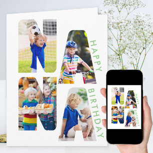 NANA Foto Letter Uitknip Verjaardag Kaart