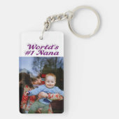Nana foto paarse Moederdag tekst Sleutelhanger (achterkant)