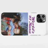 Nana foto paarse tekst iPhone case Hoesje (Achterkant horizontaal)