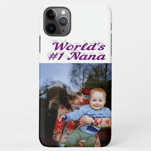 Nana foto paarse tekst iPhone case iPhone Hoesje (Achterkant)