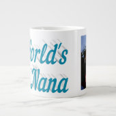 Nana Foto sky blue text Giant Coffee Mok (Voorkant)