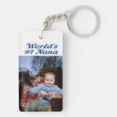 Nana foto zee blauwe tekst Moederdag Sleutelhanger (achterkant)