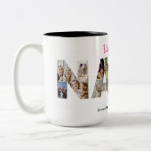 Nana Fotocollage Letter Cutout Oma Afbeelding Tweekleurige Koffiemok (Links)