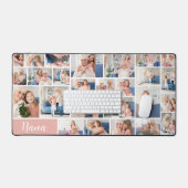 Nana Fotocollage Raster Roze Wit Kleinkinderen Gif Bureaumat (Keyboard & Muis)