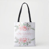 Nana Gepersonaliseerde Bloemen Canvas tas (Voorkant)