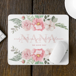 Nana Gepersonaliseerde Bloemen Mousepad Muismat