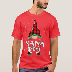 Nana Gnome Buffalo Pset Matching Family Kerstmis T-shirt