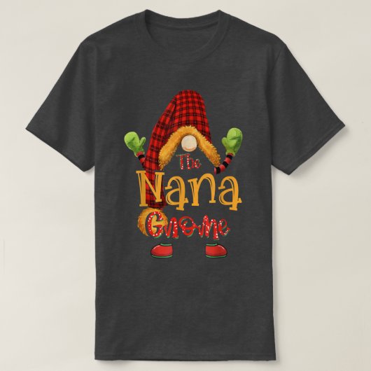 Nana gnome kerstpyjama matroos familie t-shirt (Design voorkant)