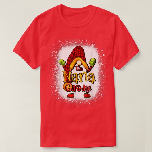 Nana gnome kerstpyjama matroos familie t-shirt (Design voorkant)