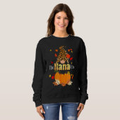 Nana gnome Thanksgiving pajamas Leopard Gnomes Fal Trui (Voorkant volledig)