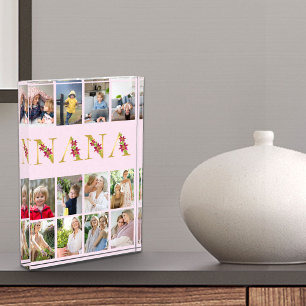 Nana Gold Floral Letters 12 Verticale fotocollage Fotoblokken