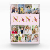 Nana Gold Floral Letters 12 Verticale fotocollage Fotoblokken (Voorkant)