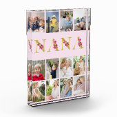Nana Gold Floral Letters 12 Verticale fotocollage Fotoblokken (Links)