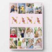 Nana Gold Flower Letters 12 Vertical Photo Collage Fotoplaat (voorkant)