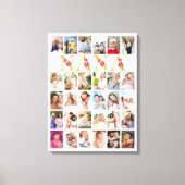 Nana Gold Letters 30 Verticale foto Collage Pink Canvas Afdruk (Voorkant)