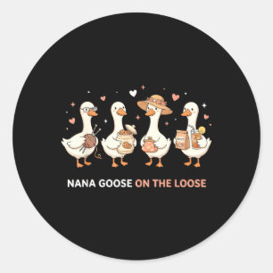 Nana Goose Grappige oma Mimi Eend Liefhebber Eendl Ronde Sticker