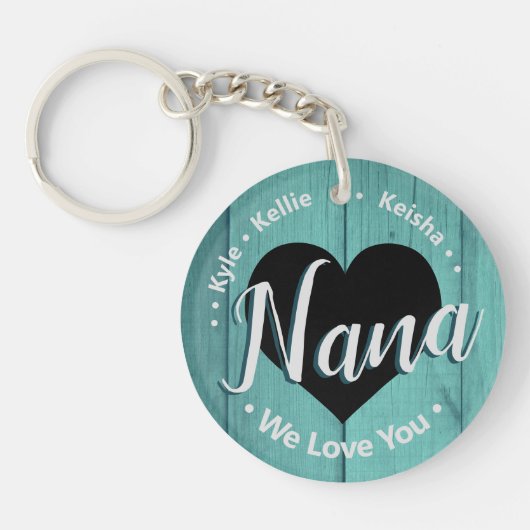Nana Grand kinder Persoonlijke Naam Wij houden van Sleutelhanger (Voorkant)