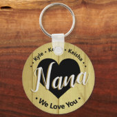 Nana Grand kinder Persoonlijke Naam Wij houden van Sleutelhanger (Voorkant)