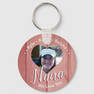 Nana Grandchildren Personalized We Love You Photo  Sleutelhanger
