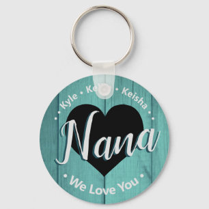 Nana Grandchildren Persoonlijke naam We houden van Sleutelhanger