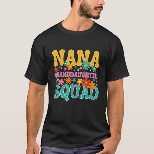 Nana Granddochter Squad groovy nana for Women Gra T-shirt (Voorkant)