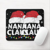 Nana Grandma Claus Christmas Lights Matching Famil Muismat (Met muis)