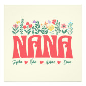 NANA GRANDMA GRANDMOTHER GRANNY - Pas het aan Foto Afdruk (Voorkant)
