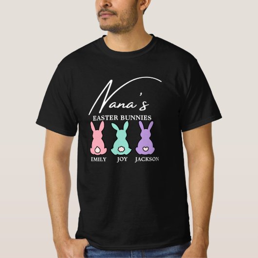 Nana/Grandma/Mimi  paashshirt T-shirt (Voorkant)