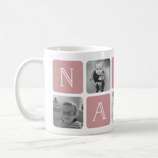 NANA Grandmoeder Photo Collage Mok | ROOS (Links)