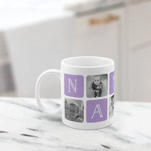 NANA Grandmoeder Photo Collage Mok Violet