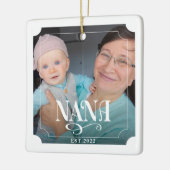 Nana Grandpa Year 2 Fotokerstmis Keramisch Ornament (Links)