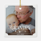 Nana Grandpa Year 2 Fotokerstmis Keramisch Ornament (Achterkant)