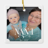 Nana Grandpa Year 2 Fotokerstmis Keramisch Ornament (Voorkant)