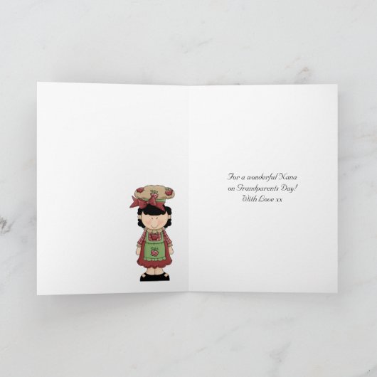 Nana Grandparents Day Card - de Kleine Dame van Kaart (Binnen)
