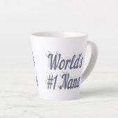 Nana gray text Moederdag Latte Mok (Rechterhoek)