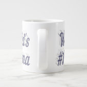 Nana grijze halve Moederdag Grote Koffiekop (Achterkant)