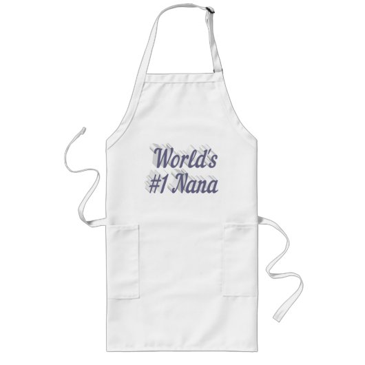 Nana grijze tekst lang schort (Voorkant)