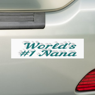 Nana groene tekst bumpersticker