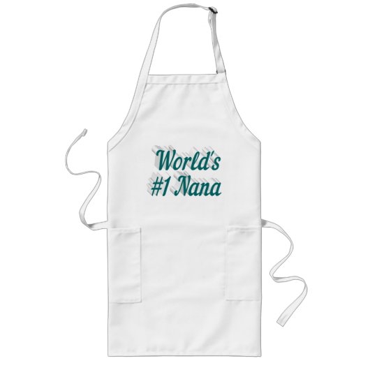 Nana groene tekst lang schort (Voorkant)