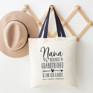 Nana Grootmoeder is oud voor dames Tote Bag