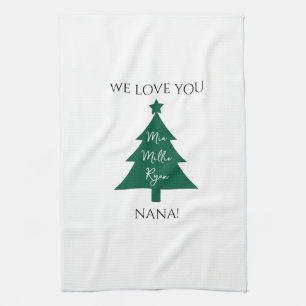 Nana Grootouder Kleinkinderen Kerstcadeau Maatwerk Theedoek