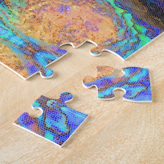 Nana Groovy Neon Color Abstracte Hippie Legpuzzel (Zijkant)