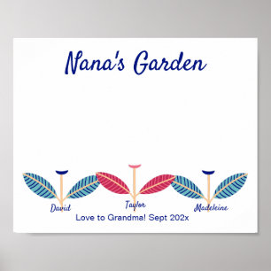 Nana Handafdruk Voetafdruk DIY Art Sjabloon Poster