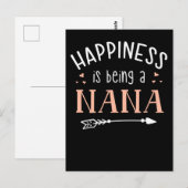 Nana Happiness Family Grandmoeder Love Briefkaart (Voorkant / Achterkant)