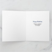 Nana Happy Birthday 3 foto Blauwe Rozen Kaart (Binnen)