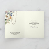 Nana Happy Birthday Floral Virgin Mary Bedankkaart (Binnen)